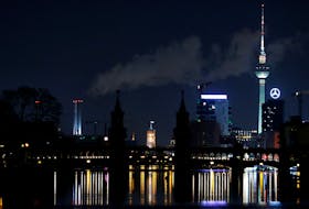 A general view shows the Berlin skyline, Germany, December 26, 2020.