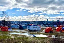 The Green Road Park encampment, in Dartmouth Thursday February 29, 2024.

TIM KROCHAK PHOTO