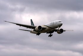 A Pakistan International Airlines flight prepares to land at Toronto Pearson International Airport. 