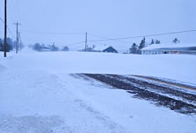 Elections P.E.I. postponed a byelection in Borden-Kinkora because of the dangerous conditions a recent storm caused, like this snow drift that blocked Route 225. Leanne Arsenault • Special to The Guardian