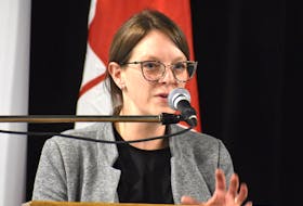 Cape Breton Regional Municipality Mayor Amanda McDougall-Merrill said Wednesday’s funding announcement is “the beginning of amazing things to come for Centre 200.” JEREMY FRASER/CAPE BRETON POST