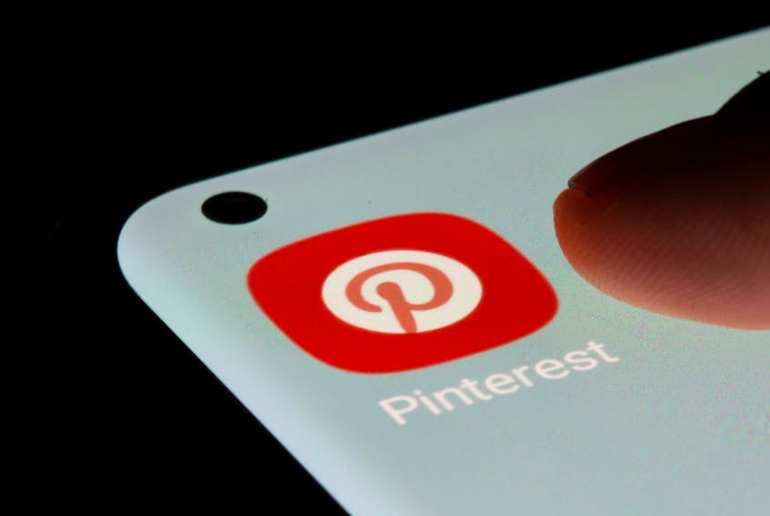 Pinterest app is seen on a smartphone in this illustration taken, July 13, 2021.