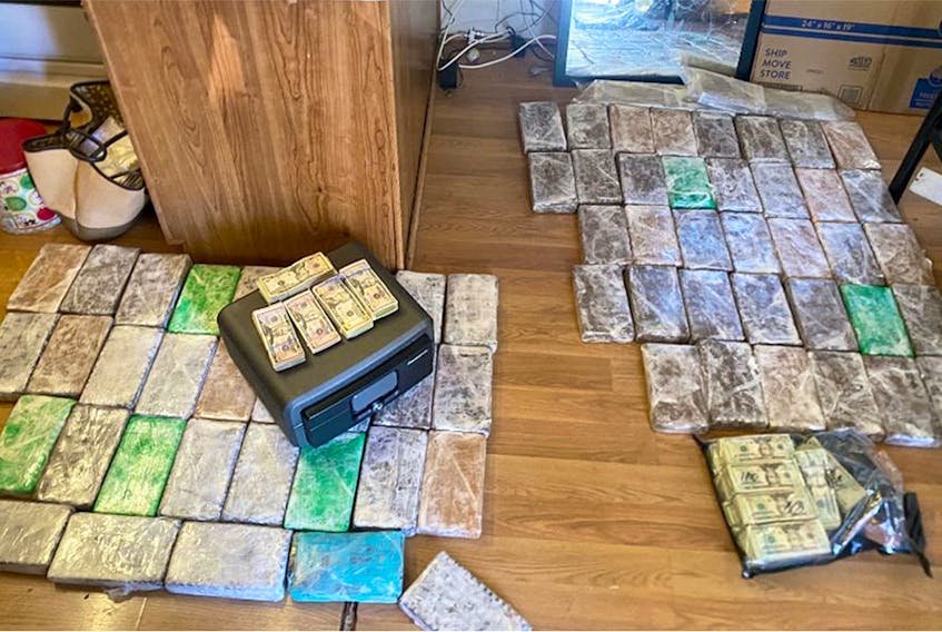  The 71 bricks of cocaine allegedly found in Corell Carbajal Garcia’s house in September 2022.