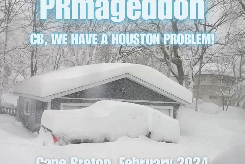 One fun name for the recent snowstorm that hit Cape Breton, partially based on Yvette Rogers' suggestion — with a hint of dark humour. CONTRIBUTED/FACEBOOK