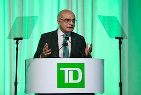 TD Bank Group president and CEO Bharat Masrani speaks during the bank's annual meeting of shareholders in Toronto, Ontario, March 30, 2017. 