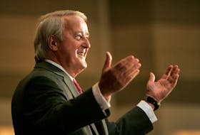 Former Canadian prime minister Brian Mulroney reacts to a standing ovation as he arrives to deliver a speech to the Canadian Club in Ottawa, Canada September 14, 2007. Mulroney died this week at the age of 84. REUTERS/Chris Wattie/File Photo