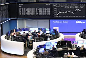 The German share price index DAX graph is pictured at the stock exchange in Frankfurt, Germany, February 29, 2024.