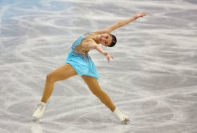 2022 Beijing Olympics - Figure Skating - Women Single Skating - Free Skating - Capital Indoor Stadium, Beijing, China - February 17, 2022. Alysa Liu of the United States in action.