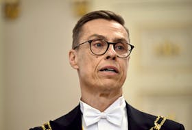 New President of Finland Alexander Stubb speaks during his first press conference at the Presidential Palace during his inauguration ceremonies in Helsinki, Finland, March 1, 2024. Lehtikuva/Emmi Korhonen via REUTERS
