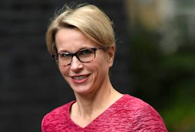 GlaxoSmithKline (GSK) CEO, Emma Walmsley, arrives for a meeting in Downing Street in central London, Britain, October 9, 2017. Picture taken October 9, 2017.