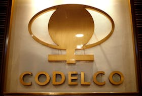 The logo of Codelco, the world's largest copper producer, is seen at their headquarter in downtown Santiago, Chile, January 14, 2016.  