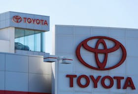 Toyota logos are seen at City Toyota in Daly City, California, U.S., October 3, 2017.