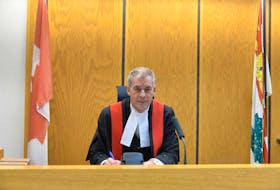 Chief Judge Jeff Lantz sits in provincial court in Charlottetown where 54 people were on the docket on March 7. Of those, seven people were charged with impaired driving offences. Terrence McEachern • The Guardian