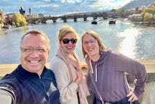 Stewart Travel Group’s hosts, Travis Stewart, Paula Stewart, and Frances Gertsch in Prague, Czech Republic.
Travis Stewart, Stewart Travel Group