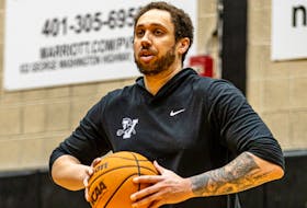 Nova Scotia's Nathan Johnson runs a drill for the NCAA Division 1 University of Vermont men's basketball team. - University of Vermont