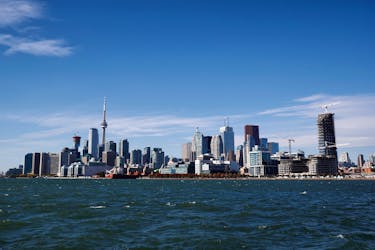 Toronto skyline stands on the waterfront n Toronto, Ontario, Canada October 17, 2017.   