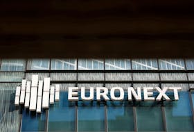 The Euronext stock exchange is pictured at the La Defense business district in Paris, France, September 30, 2022.