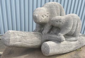 The City of Fredericton is planning to restore the beaver sculpture gifted to Lord Beaverbrook in 1959 after decades of weathering from ice and snow. - Contributed