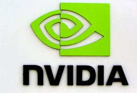 The logo of technology company Nvidia is seen at its headquarters in Santa Clara, California February 11, 2015.