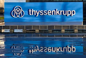 A view of the ThyssenKrupp headquarters in Essen, Germany, November 22, 2023.