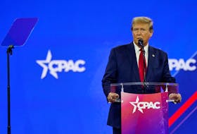 Former U.S. President and Republican presidential candidate Donald Trump addresses the Conservative Political Action Conference (CPAC) annual meeting in National Harbor, Maryland, U.S., February 24, 2024.