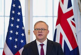 Australia's Prime Minister Anthony Albanese speaks during a luncheon in his honour hosted by U.S. Secretary of State Antony Blinken and Vice President Kamala Harris the State Department in Washington, U.S., October 26, 2023.