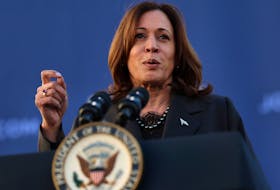 U.S. Vice President Kamala Harris delivers a speech during a Get Out The Vote rally ahead of the Democratic presidential primaries at South Carolina State University in Orangeburg, South Carolina, U.S., February 2, 2024.