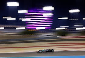 Formula One F1 - Bahrain Grand Prix - Bahrain International Circuit, Sakhir, Bahrain - March 2, 2024 Mercedes' George Russell in action during the race