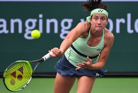 Mar 13, 2018; Indian Wells, CA, USA;  Anastasia Sevastova (LAT) during her third round match against Venus Williams  (not pictured) in the BNP Paribas Open at the Indian Wells Tennis Garden. Mandatory Credit: Jayne Kamin-Oncea-USA TODAY Sports/ File Photo