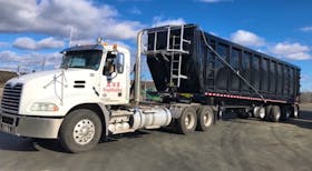 One of our trucks used to transport scrap metal off PEI.