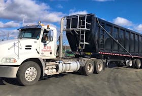 One of our trucks used to transport scrap metal off PEI.