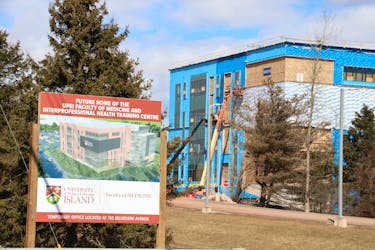 This is the construction site of a new UPEI building that will serve as the home of the UPEI faculty of medicine, as well as a UPEI-based medical home. An internal memo from former Health P.E.I. CEO Michael Gardam says UPEI suggested faculty and families be preferentially taken off P.E.I.’s patient registry after the new medical home is established.  Stu Neatby • The Guardian