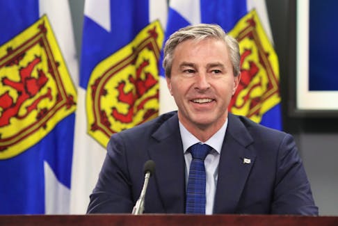 Premier Tim Houston takes part in the announcement of  his government's plan to accelerate skilled trades growth at One Government Place in Halifax on Thursday, Oct. 19, 2023. - Communications Nova Scotia