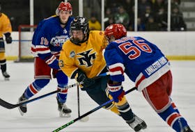 The Summerside Western Capitals took a 2-1 series lead with a win in Game 3 of their MHL semi-final series with the Yarmouth Mariners on March 22. TINA COMEAU