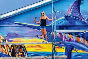Danielle Mahood, Yarmouth, N.S., is well known for creating outdoor murals.
