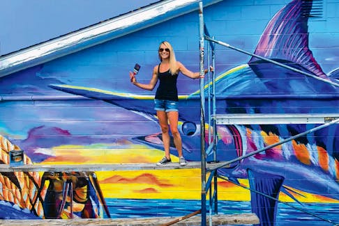 Danielle Mahood, Yarmouth, N.S., is well known for creating outdoor murals.