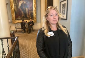 Carrie Smith is shown at Province House after her presentation at the Law Amendments Committee in Halifax Monday.