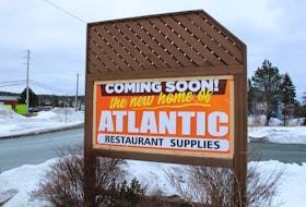 Atlantic Restaurant Supplies will open on March 25 at 26 Austin Street in St. John's. Valerie Morgan, public relations and marketing coordinator said, this is a temporary sign that will be replaced in the coming weeks. - Cameron Kilfoy/The Telegram