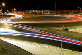 Several lines of vehicles make their way through one of the roundabouts leading to Galway in the west end of St. John’s in this 30 second time-exposure.

Keith Gosse/The Telegram