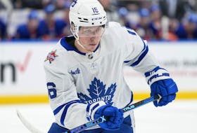 Toronto Maple Leafs' Mitch Marner during the first period of a game against the New York Islanders.