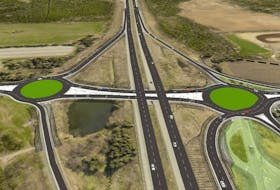 A roundabout corridor will be built to complete the final segment of the Team Gushue Highway. Courtesy of the Department of Transportation and Infrastructure