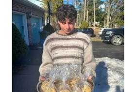 Mohammad Tolba is offering homemade cookies to people who donate food, hygiene supplies or clothing for his project to combat homelessness and support local shelters in Pictou County.
