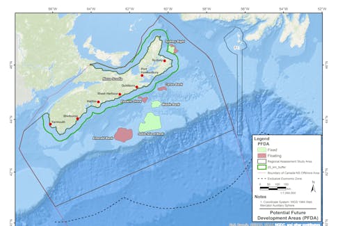 Six Nova Scotia offshore areas are being proposed as potential sites for future offshore wind development in the interim report, Regional Assessment of Offshore Wind Development in Nova Scotia, released on March 25 by the independent Committee for the Regional Assessment of Offshore Wind Development in Nova Scotia. A combination of floating and fixed platforms are being proposed. Regional Assessment of Offshore Wind Development in Nova Scotia