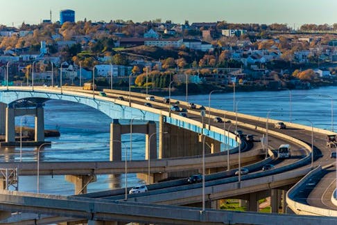 The Saint John Harbour Bridge is reducing to one lane in each direction for eight months as Phase 3 of the ongoing rehabilitation project kicks off on April 2. Contributed