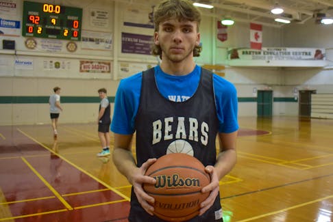 Loghan LeBlanc will be one of four graduating players on this year’s Breton Education Centre Bears team. He won the New Waterford Coal Bowl Classic title last year and will look for his second with the program when the tournament begins on Monday. JEREMY FRASER/CAPE BRETON POST