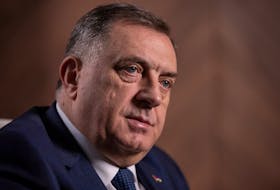 President of Republika Srpska (Serb Republic) Milorad Dodik speaks during an interview with Reuters in his office in Banja Luka, Bosnia and Herzegovina January 8, 2024.