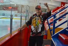 Mickey McNeil stands in the Dominion Arena on March 27 where he has been the Zamboni driver for 44 years. He is celebrating his retirement at the end of this week. NICOLE SULLIVAN/CAPE BRETON POST
