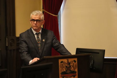 Coun. John McAleer, chair of the finance committee, presents the 2024-2025 Charlottetown budgets. - Logan MacLean