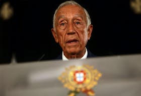 Portugal's President Marcelo Rebelo de Sousa addresses the nation in Belem Palace, Lisbon, Portugal, May 4, 2023.