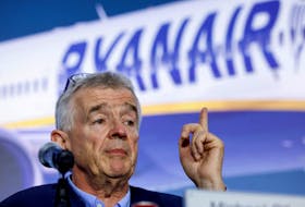Ryanair Chief Executive Michael O'Leary speaks during a press conference about Ryanair's multibillion-dollar deal for as many as 300 Boeing jets at Boeing headquarters in Arlington, Virginia, U.S., May 9, 2023.